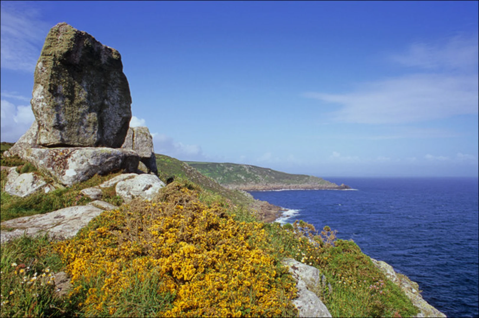 An image depicting the trail Land's End to Penzance Walk and its surrounding area.