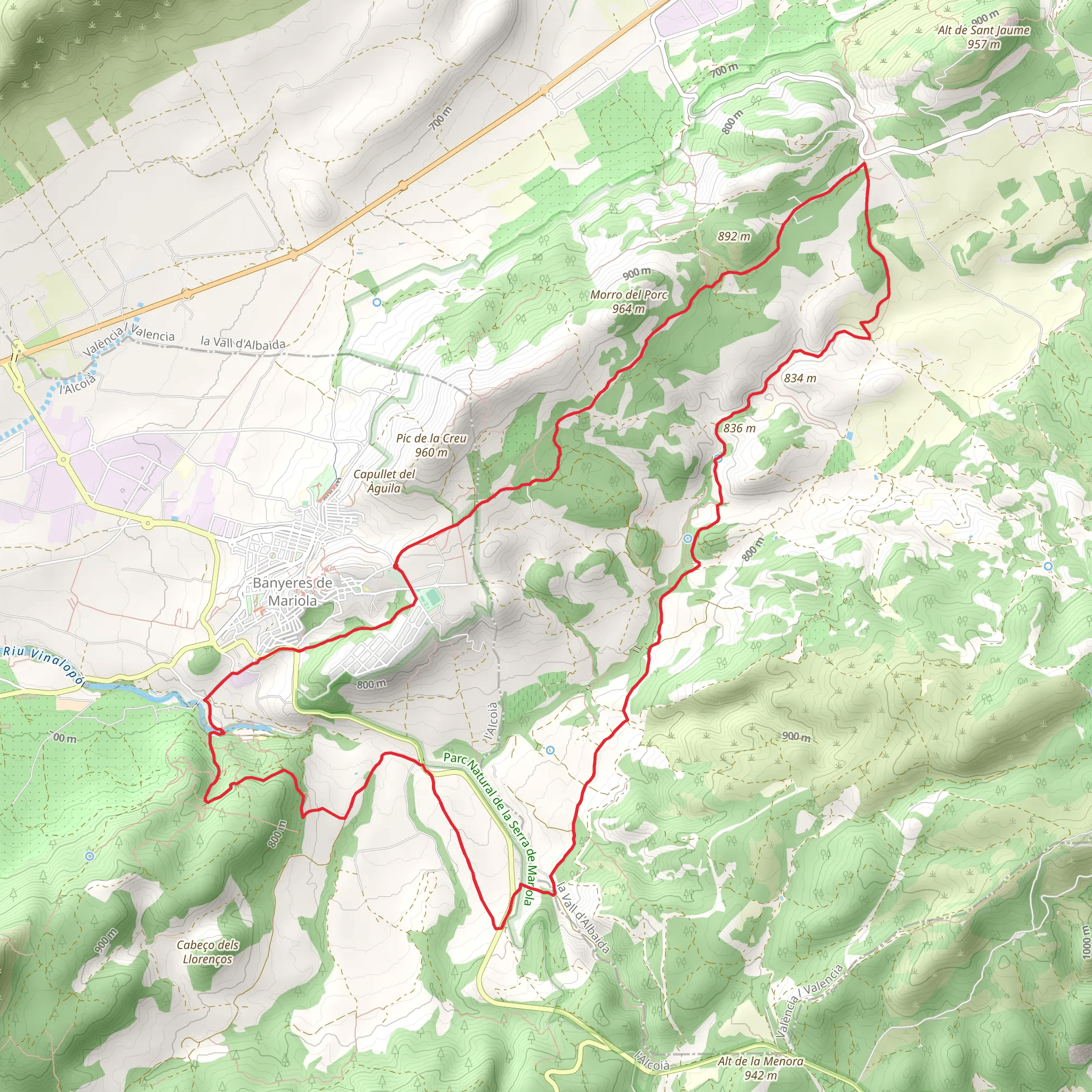 Banyeres - Moli l'Ombria - Banyeres PR CV 004 mobile static map
