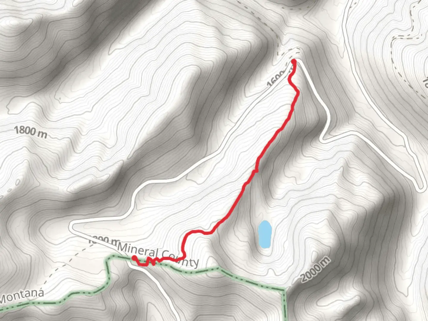 An image depicting the trail Hoodoo Lake Trail and its surrounding area.