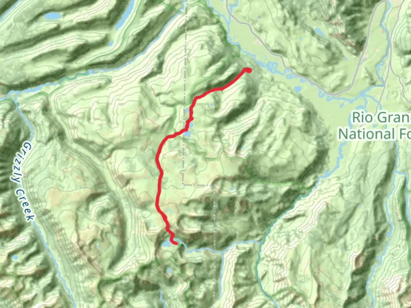 An image depicting the trail Trout Lake via Fern Creek and Texas Creek Trail and its surrounding area.