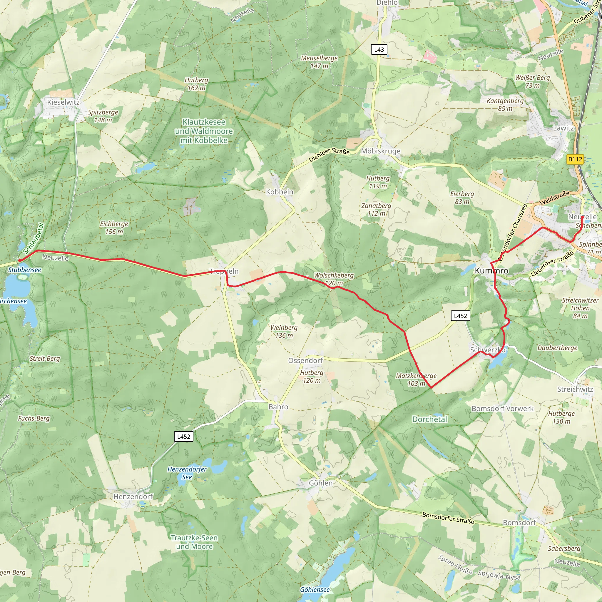 Wirchensee to Neuzelle Walk mobile static map