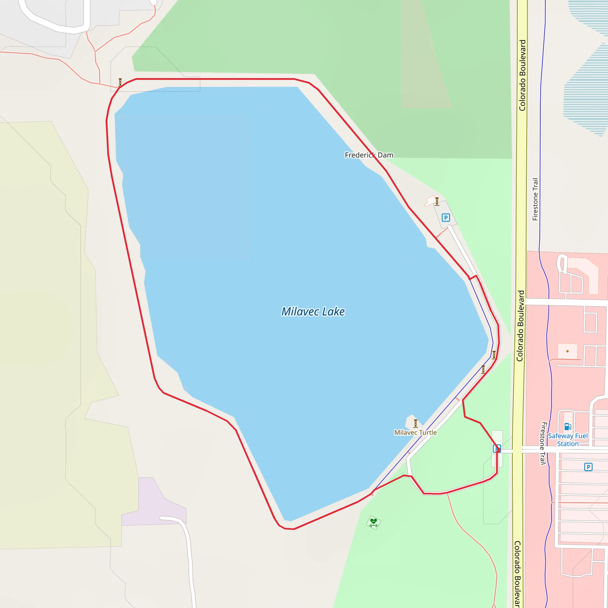 Milavec Lake Loop mobile static map