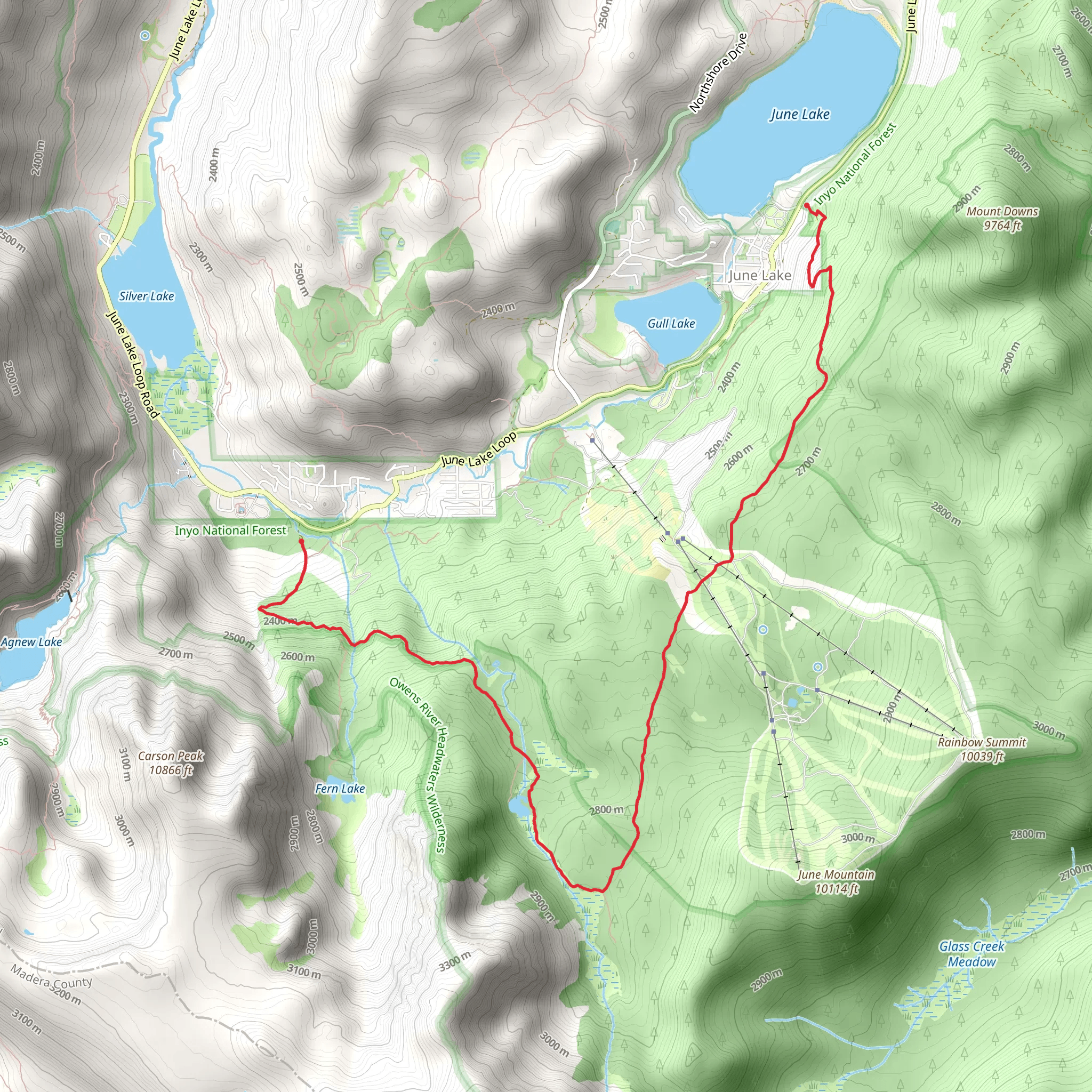 Yost Meadow Loop Trail mobile static map
