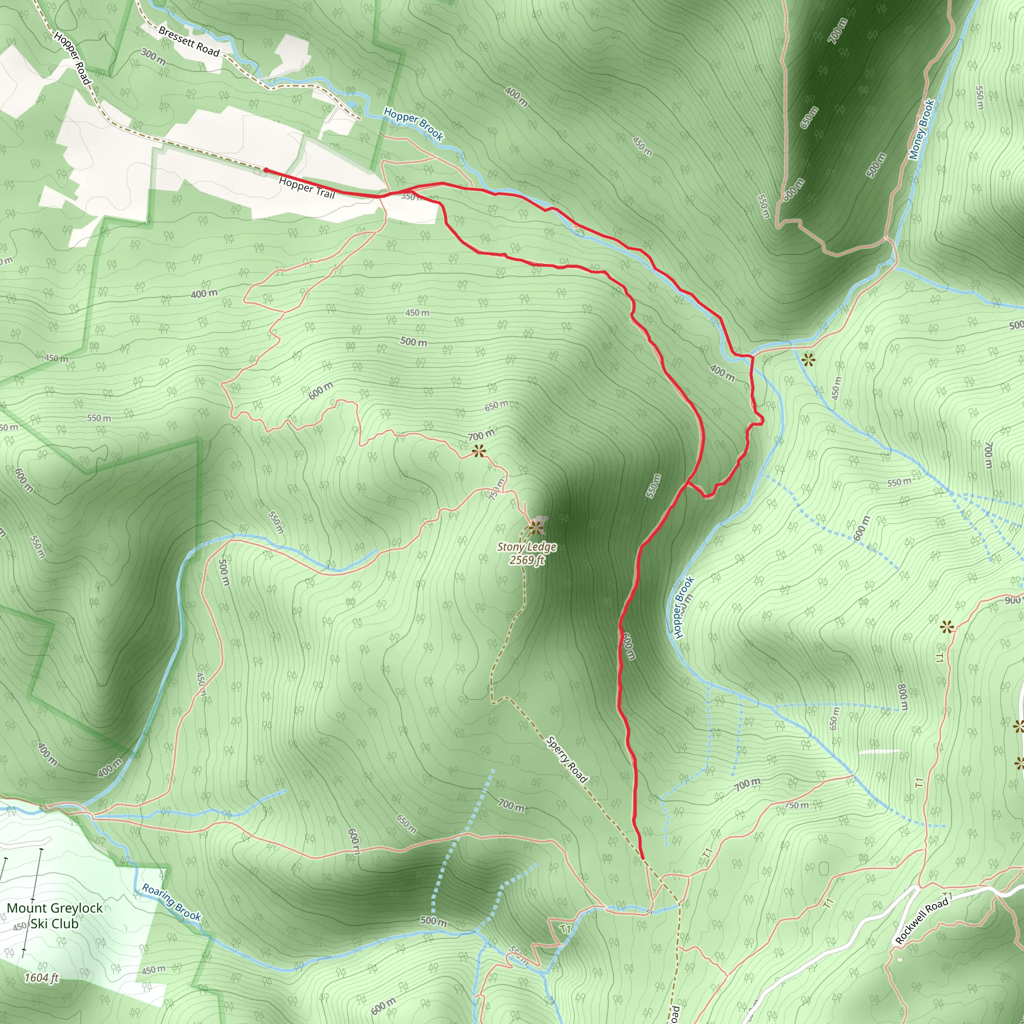 Hopper Brook Loop mobile static map