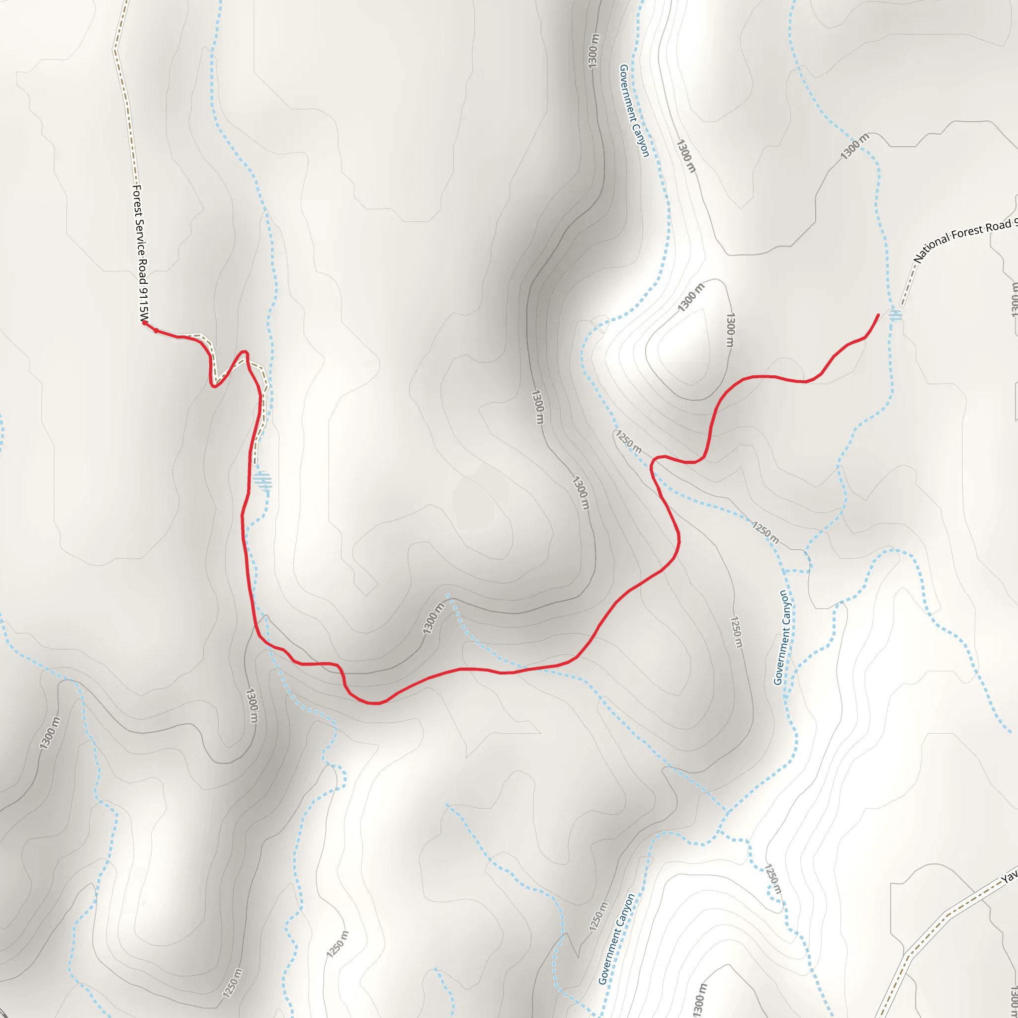 Pass Tank Trail mobile static map