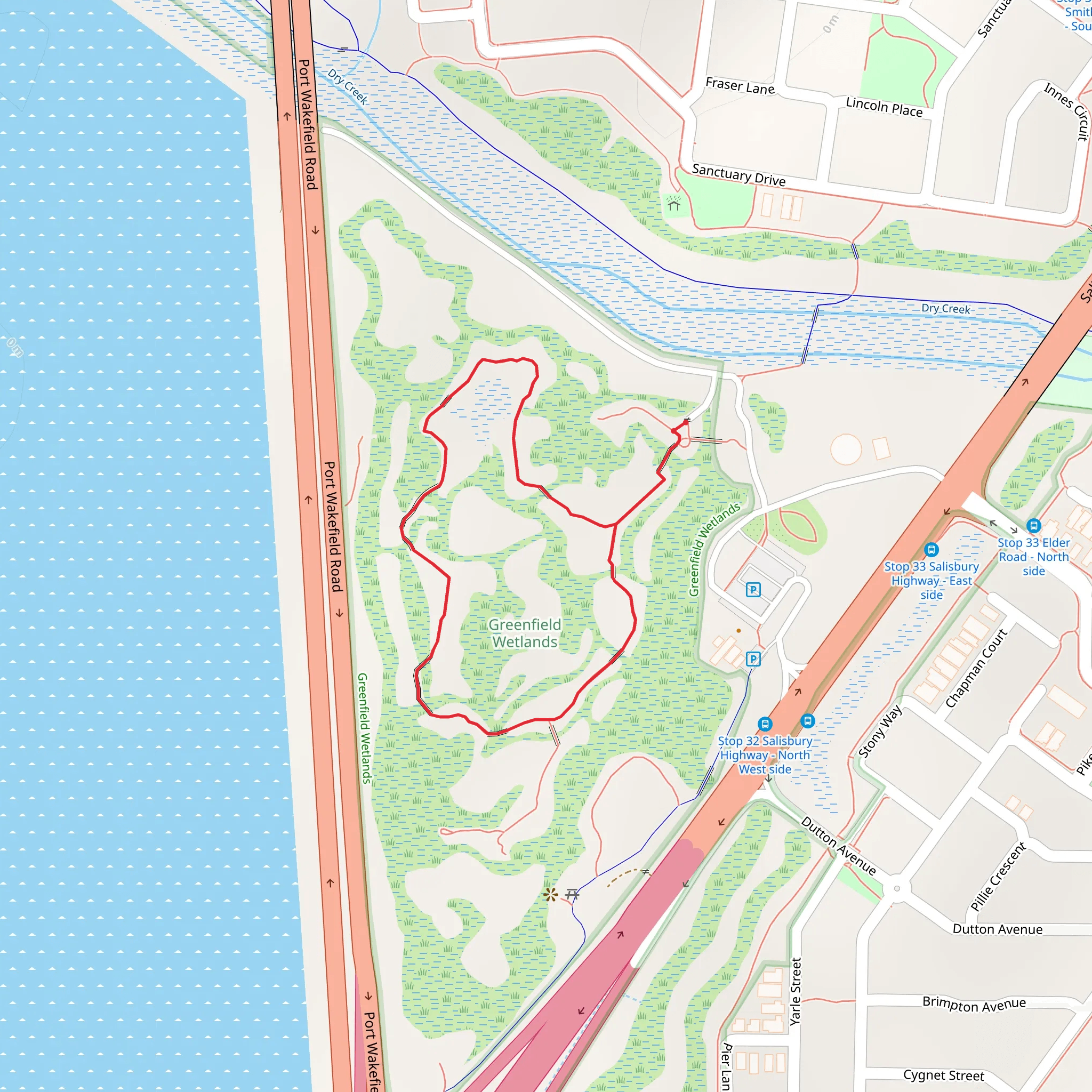 Greenfields Wetlands Nature Trail mobile static map