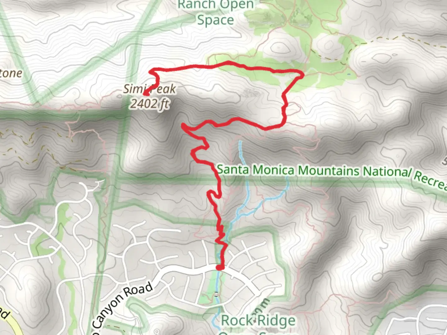 An image depicting the trail Simi Peak and its surrounding area.