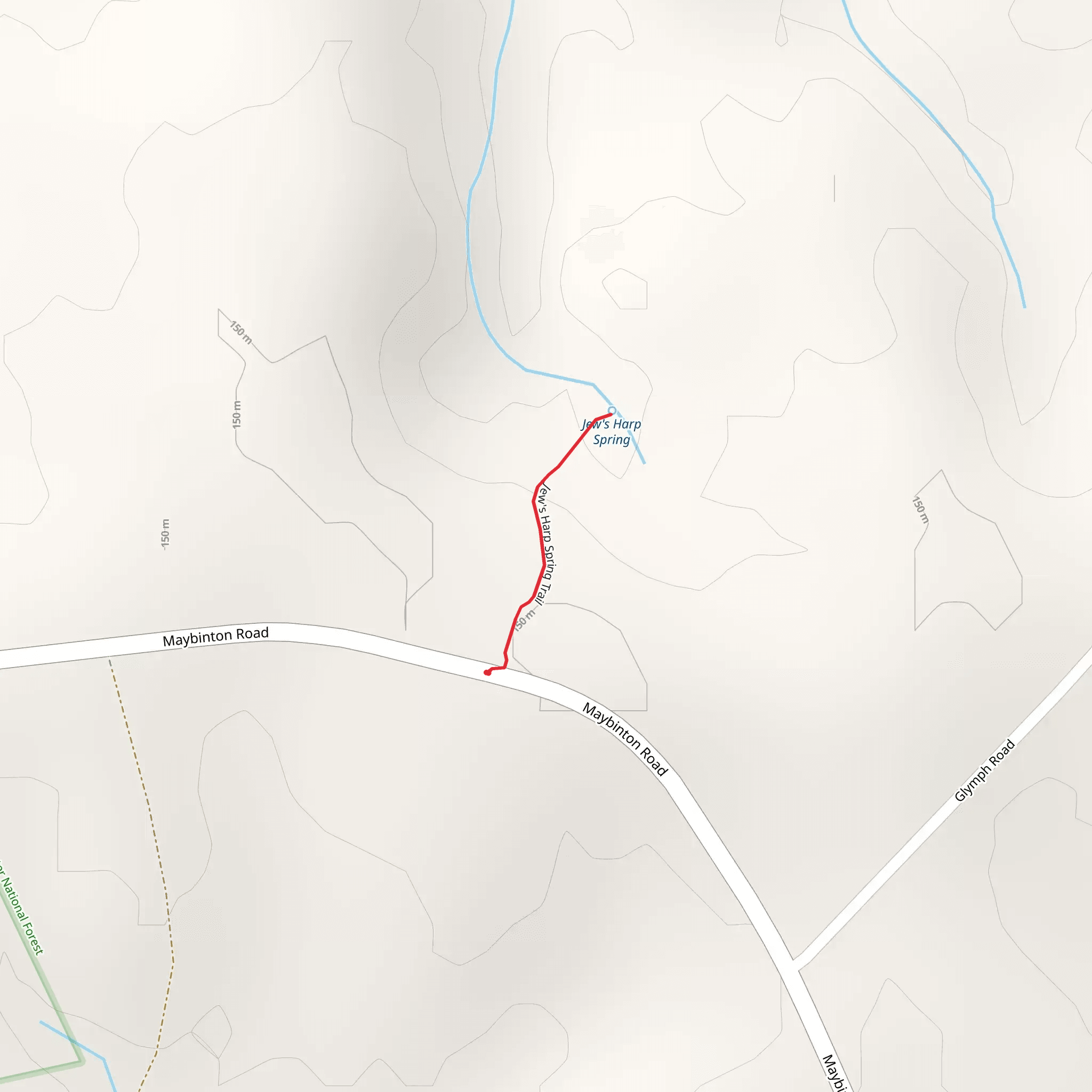 Jew's Harp Spring Trail mobile static map