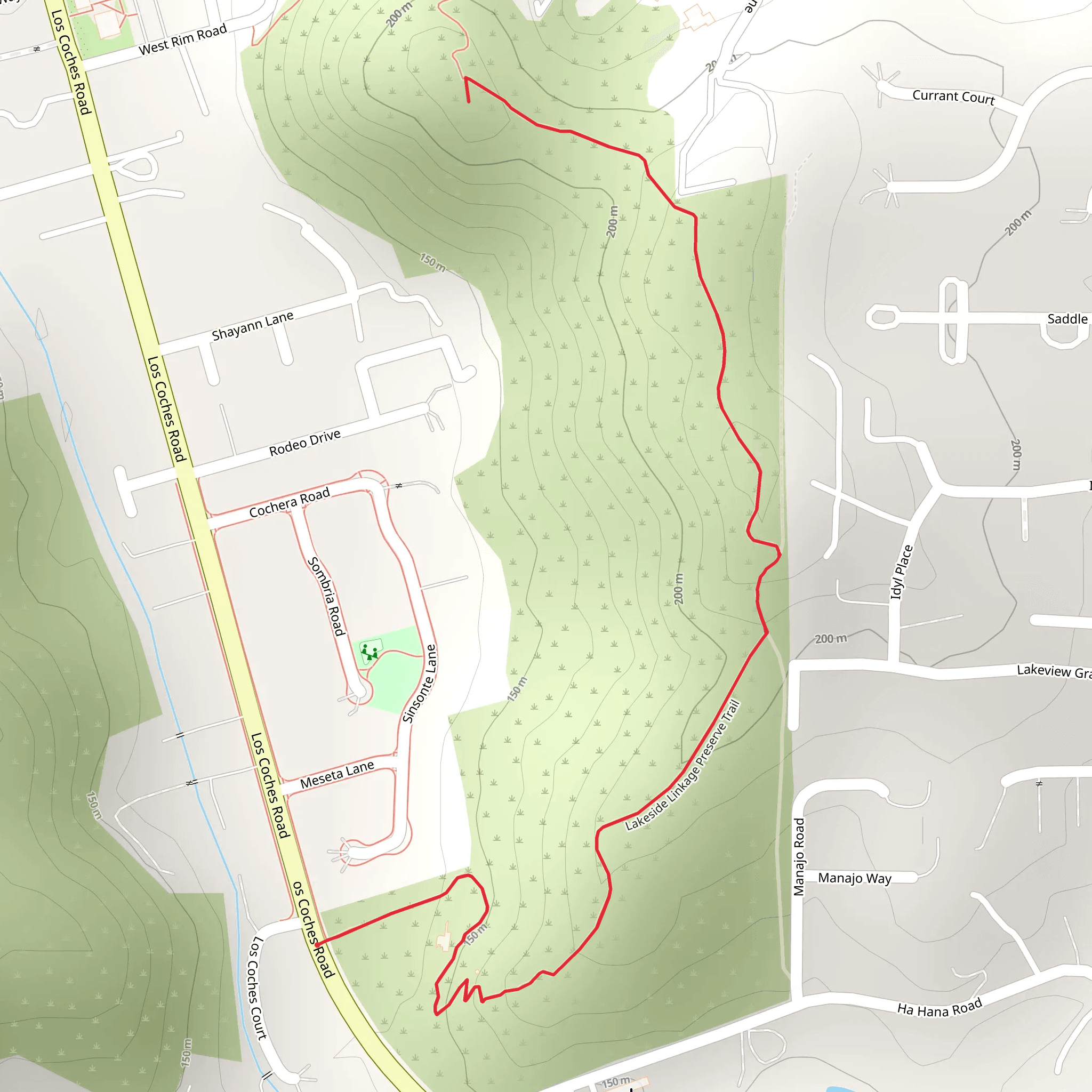 Lakeside Linkage Preserve Trail mobile static map