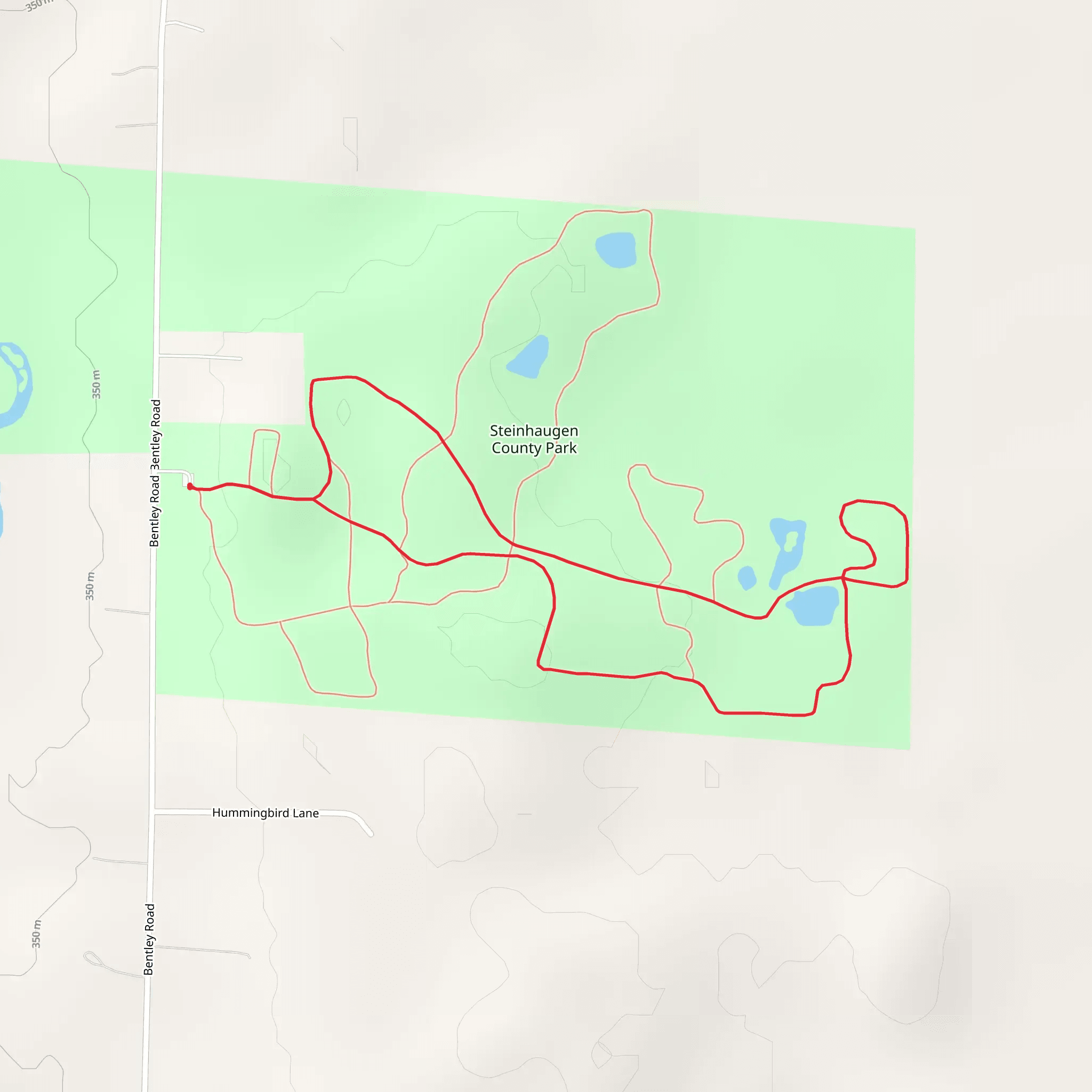 Steinhaugen County Park Loop mobile static map