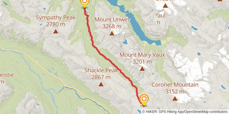 Great Divide Trail stage 46 Map