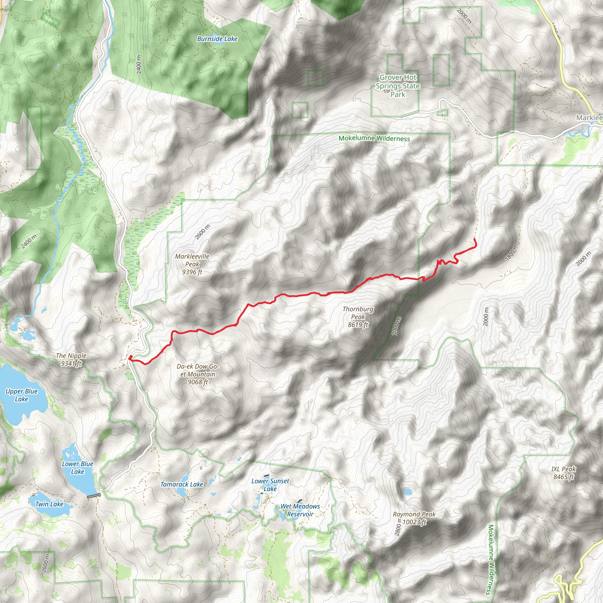 Thornburg Canyon Trail mobile static map
