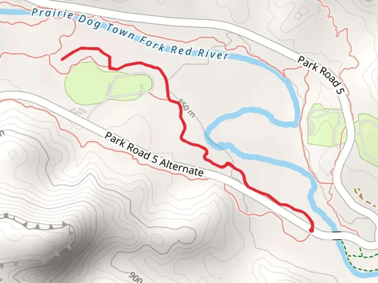 An image depicting the trail Juniper-Riverside Trail and its surrounding area.