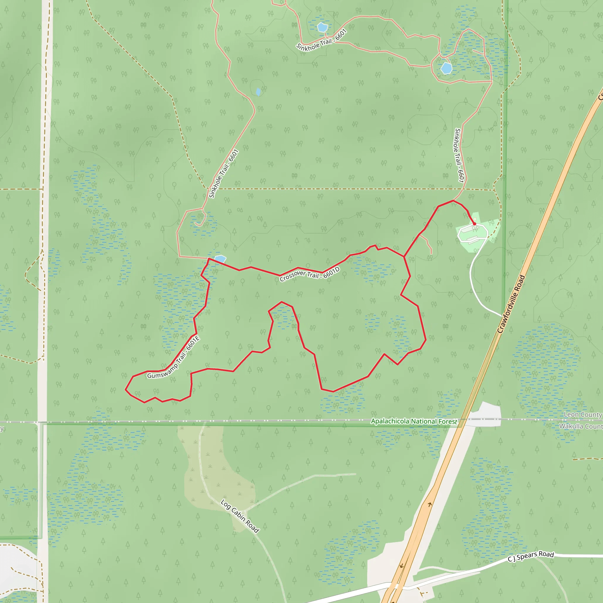 Crossover - Gumswamp Loop Trail mobile static map