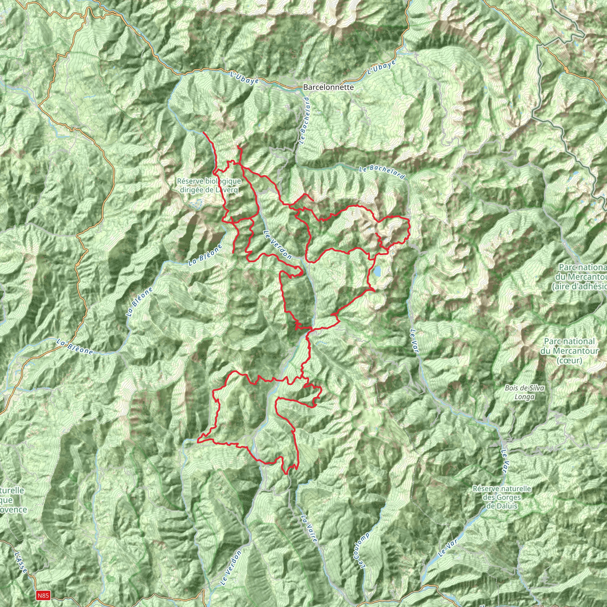 Les Tours du Haut-Verdon mobile static map
