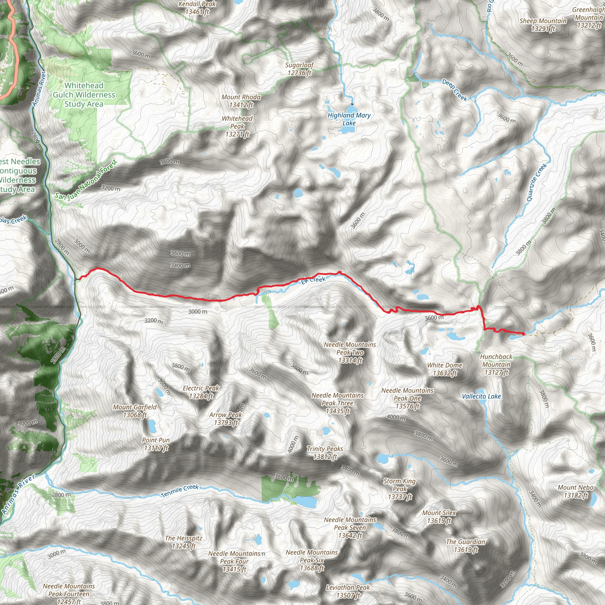Elk Park Spur via Colorado Trail mobile static map