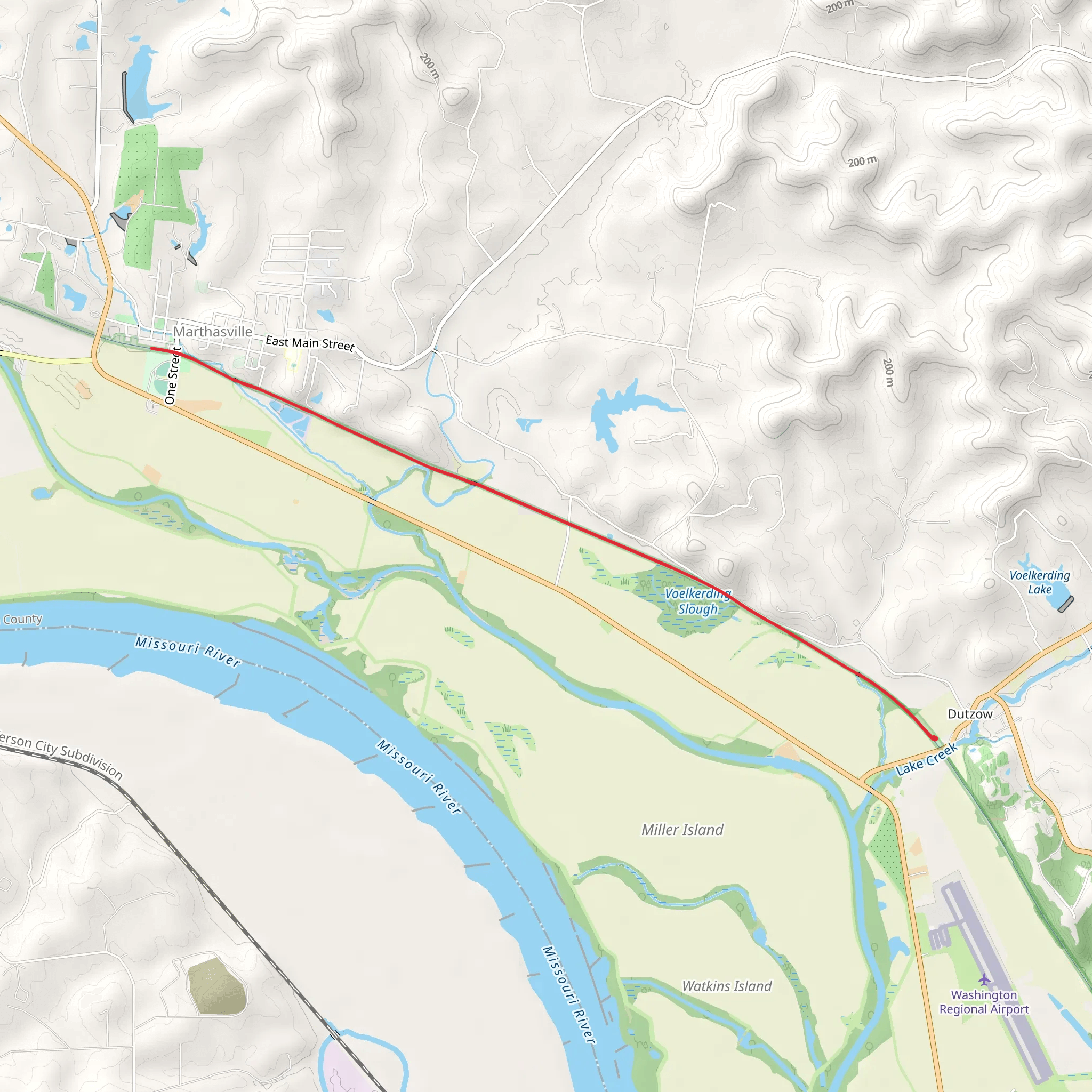 Katy Trail - Short from Dutzow mobile static map