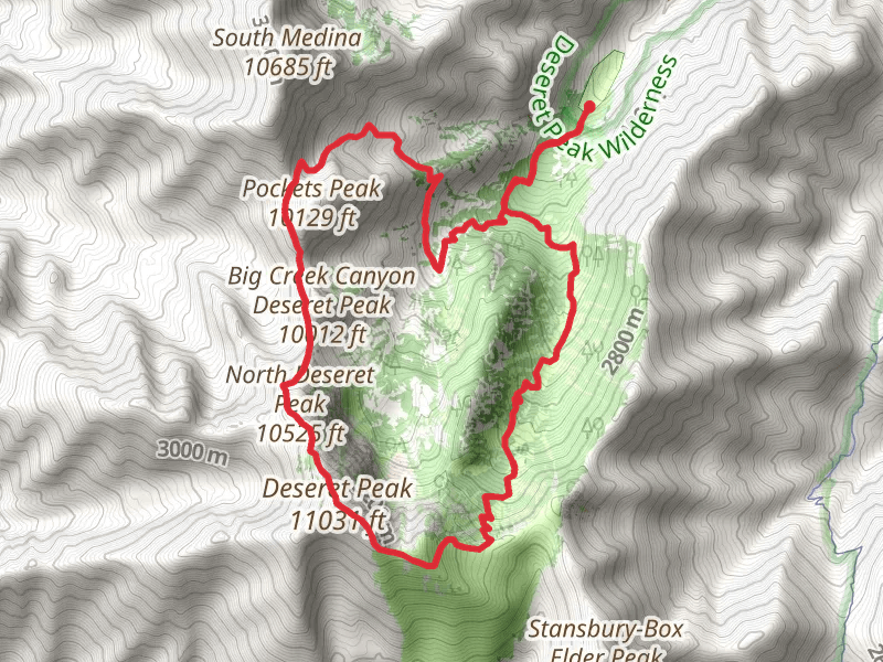 East and North Deseret Peak Loop