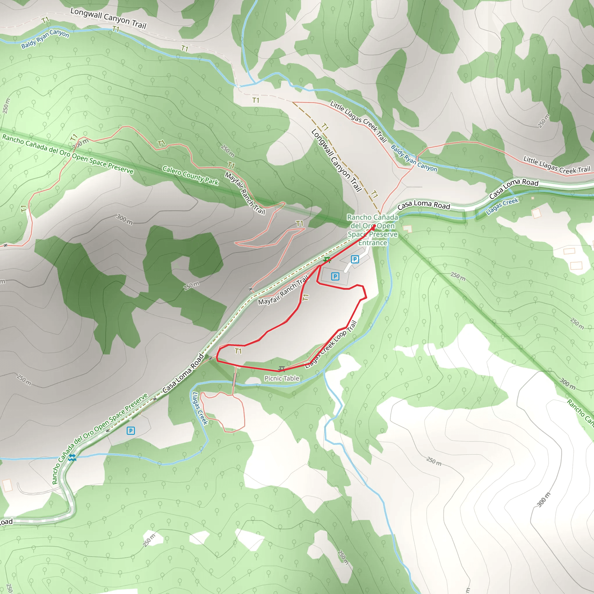 Mayfair Ranch and Llagas Creek Loop Trail mobile static map