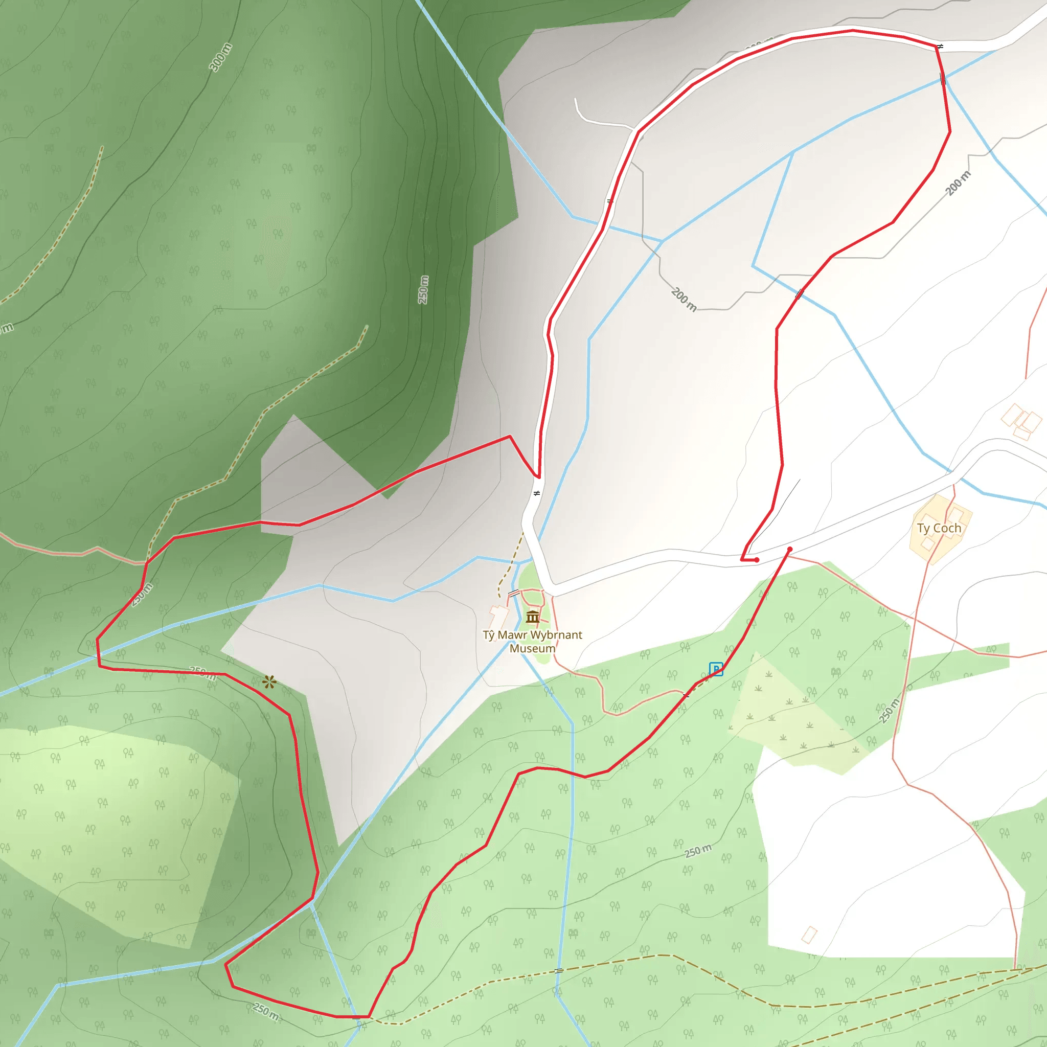 Tŷ Mawr Wybrnant and Cwm Wybrnant Walk mobile static map