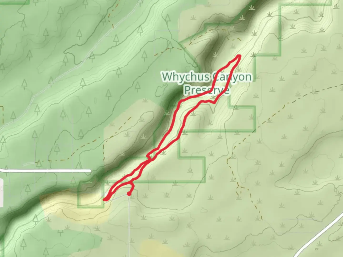 An image depicting the trail Rim and Creek Loop Trail and its surrounding area.