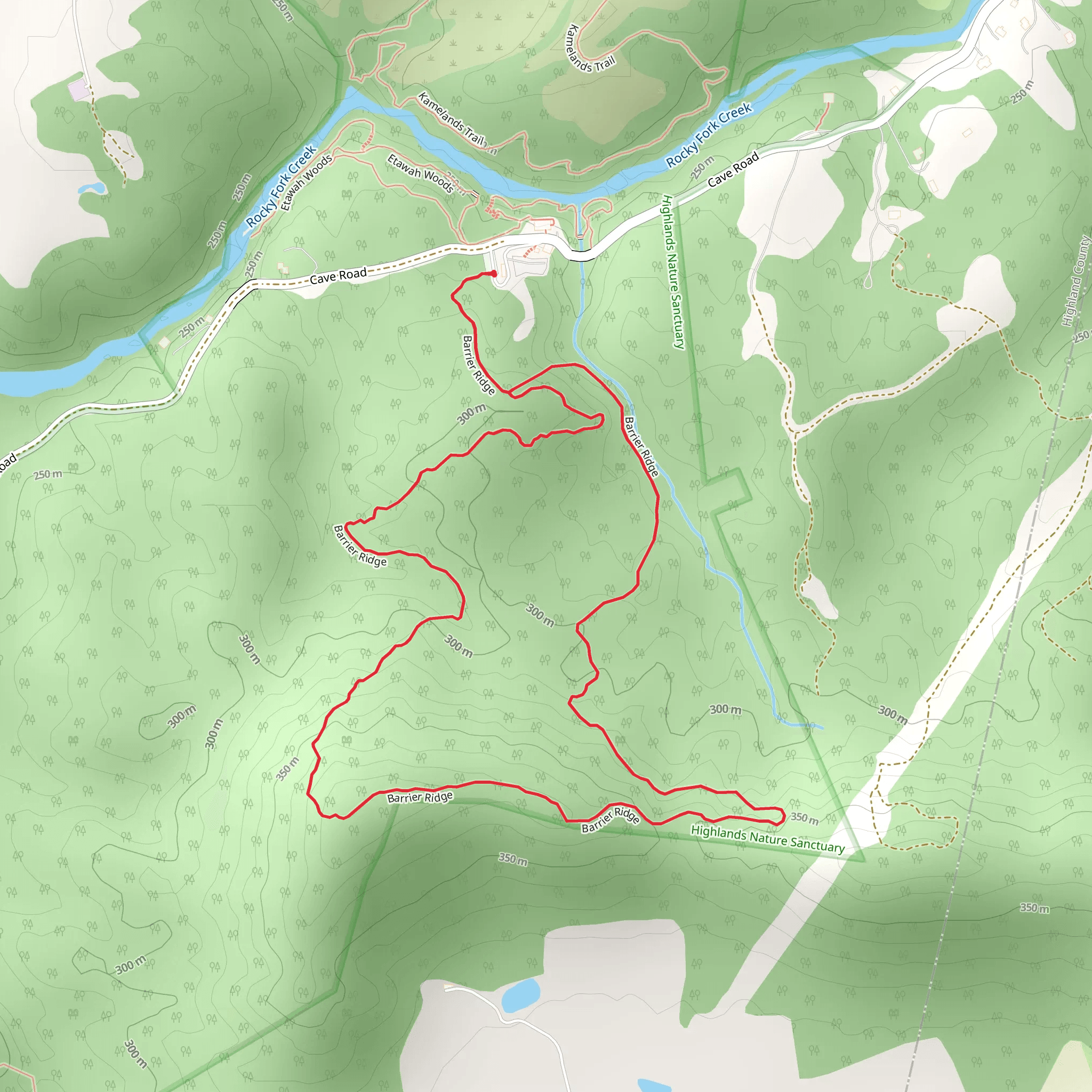 Barrier Ridge Loop mobile static map