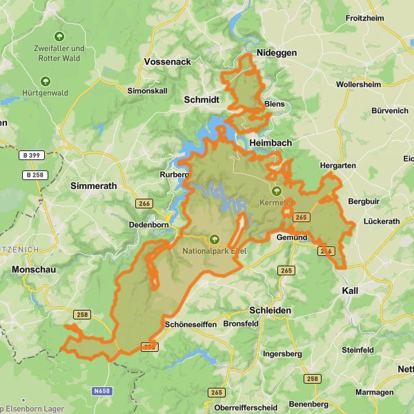 Eifel National Park mobile static map