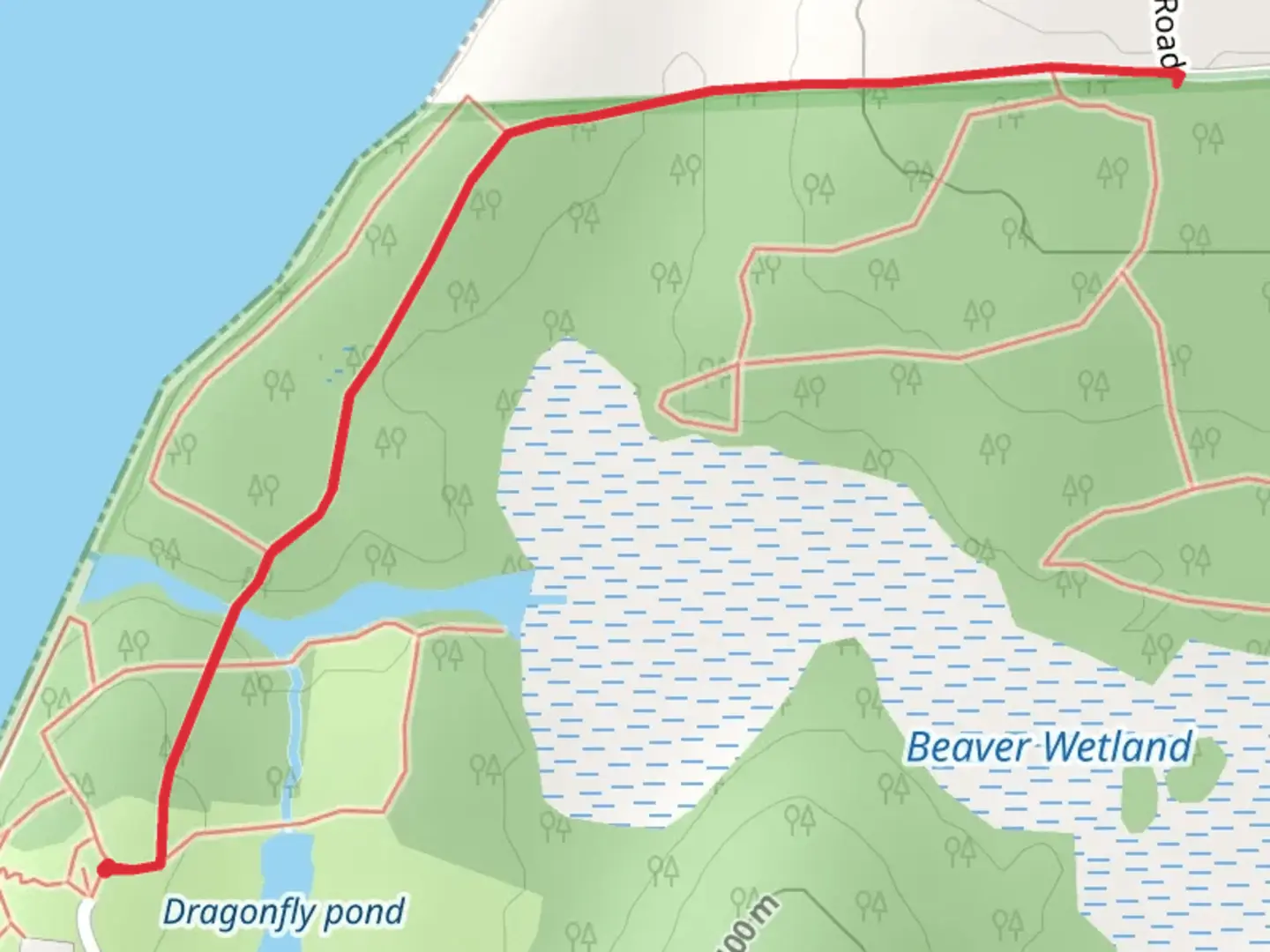 An image depicting the trail Dogwood Extension and its surrounding area.