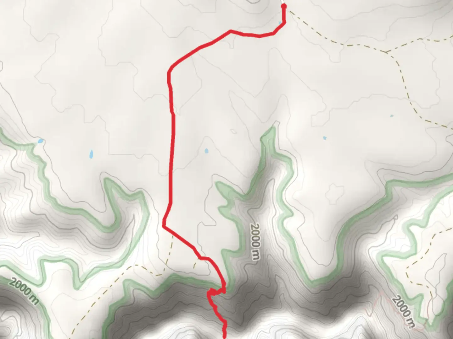 An image depicting the trail Tramway Trail and its surrounding area.