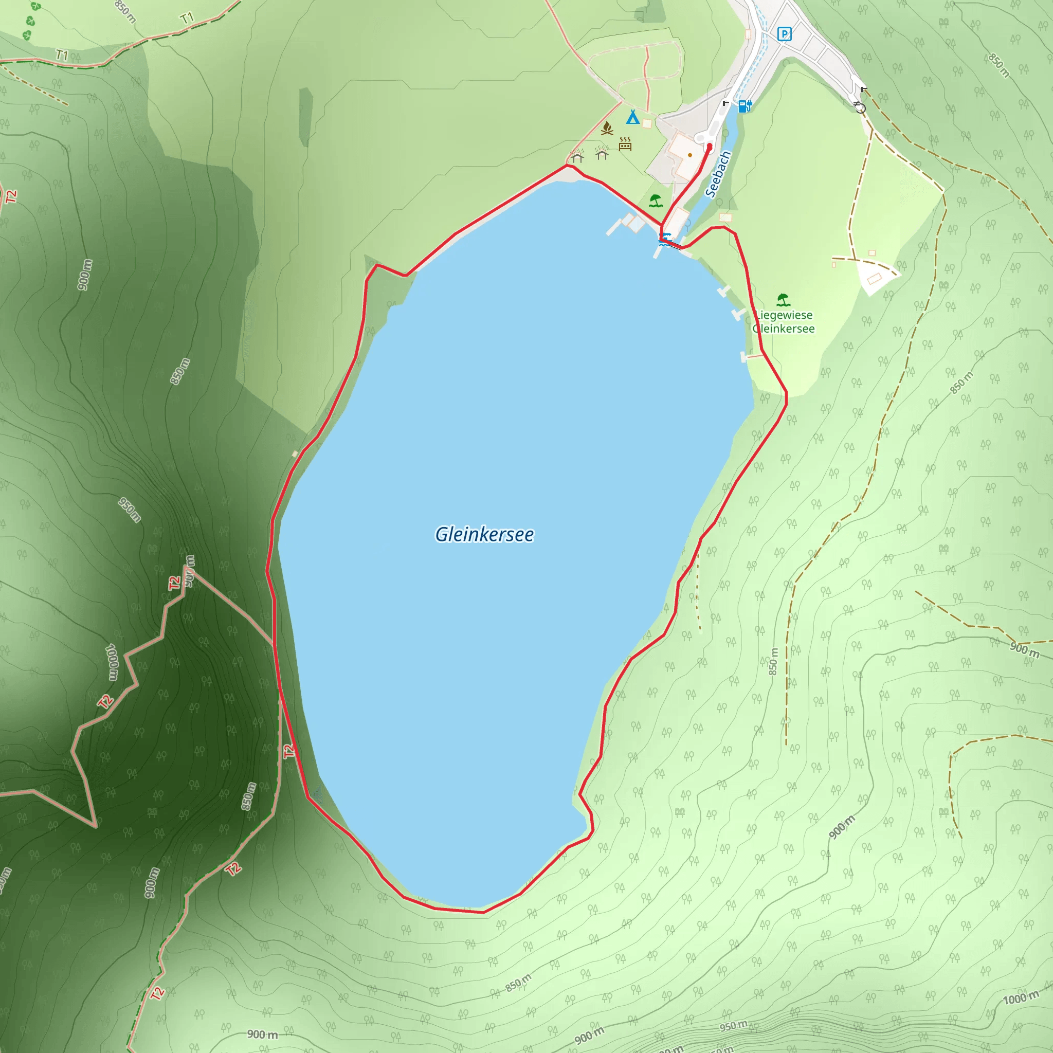 Around Gleinkersee Lake mobile static map