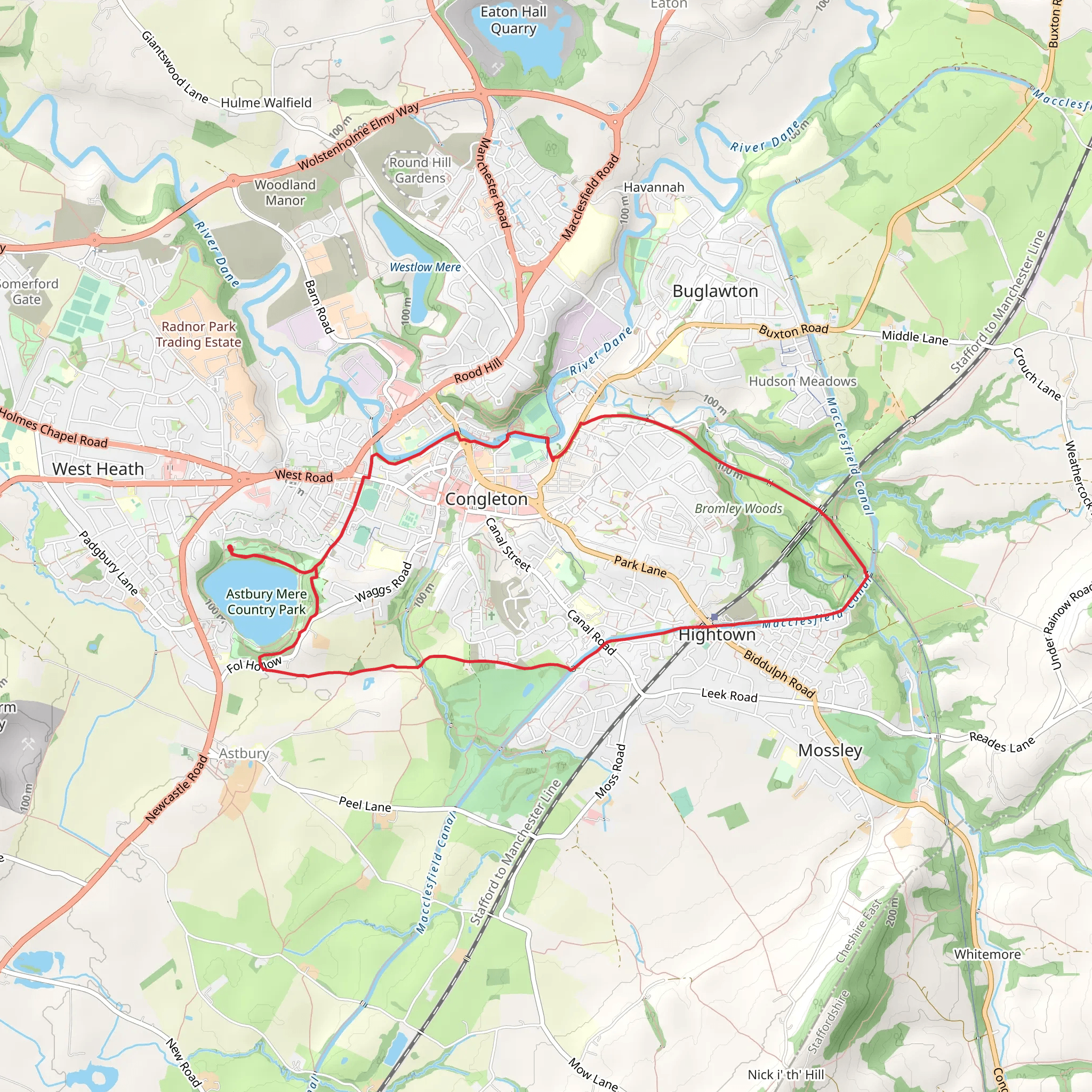 Congleton Loop mobile static map