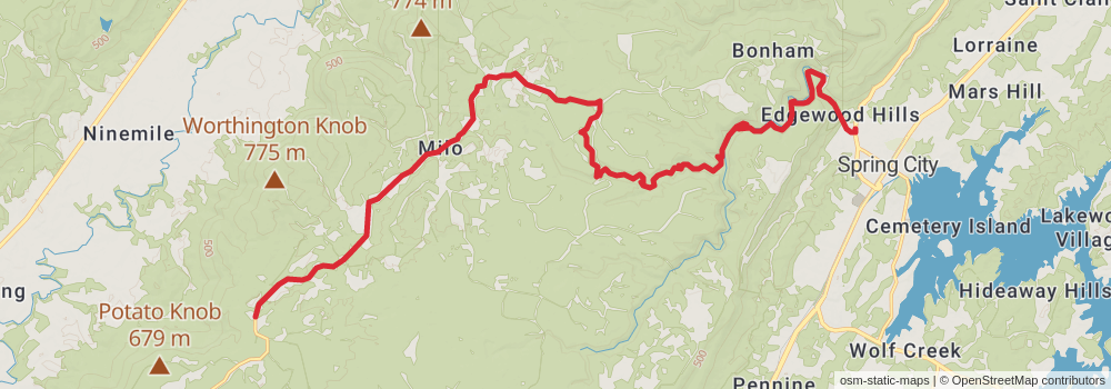 American Perimeter Trail - Southern Appalachian Primary stage 83 Map