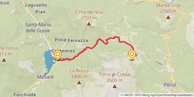 Dream Path - Traumpfad - Munich to Venice stage 23 Map