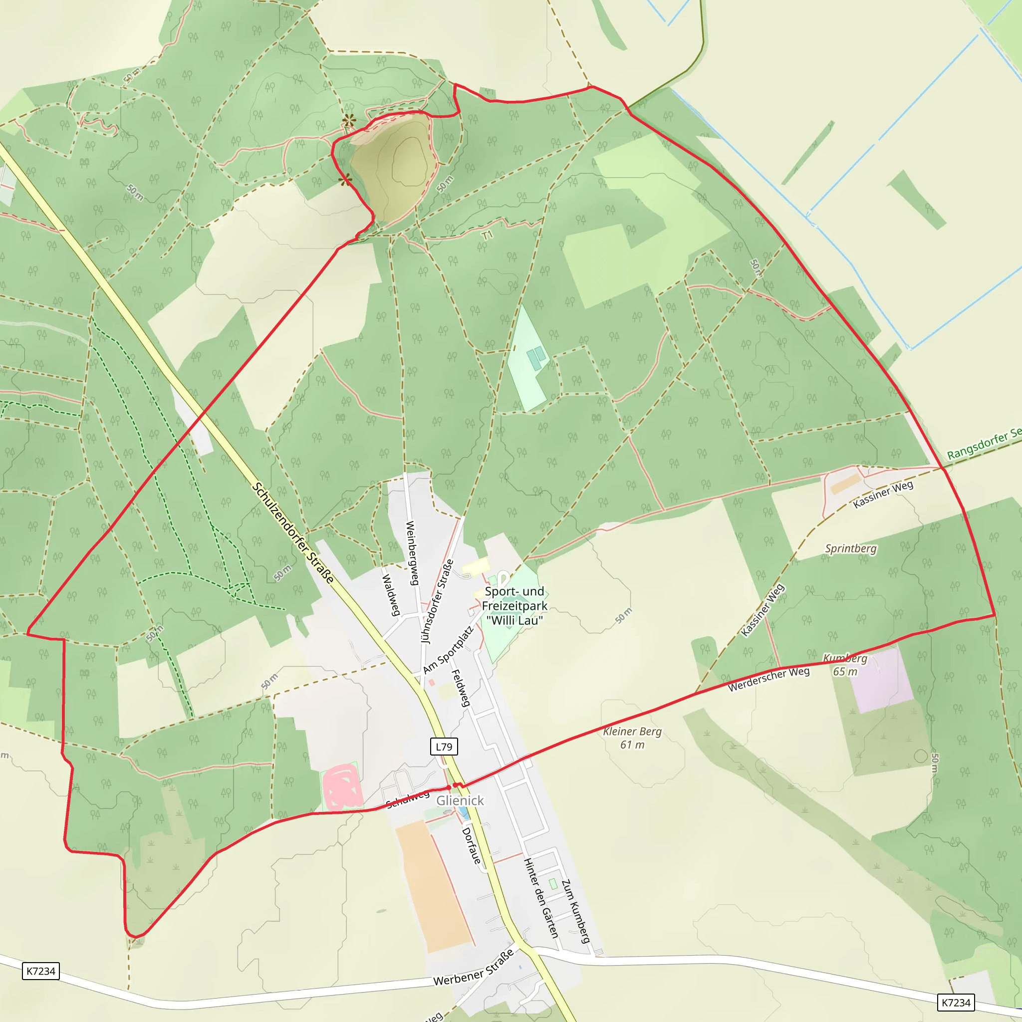 Glienick Loop mobile static map