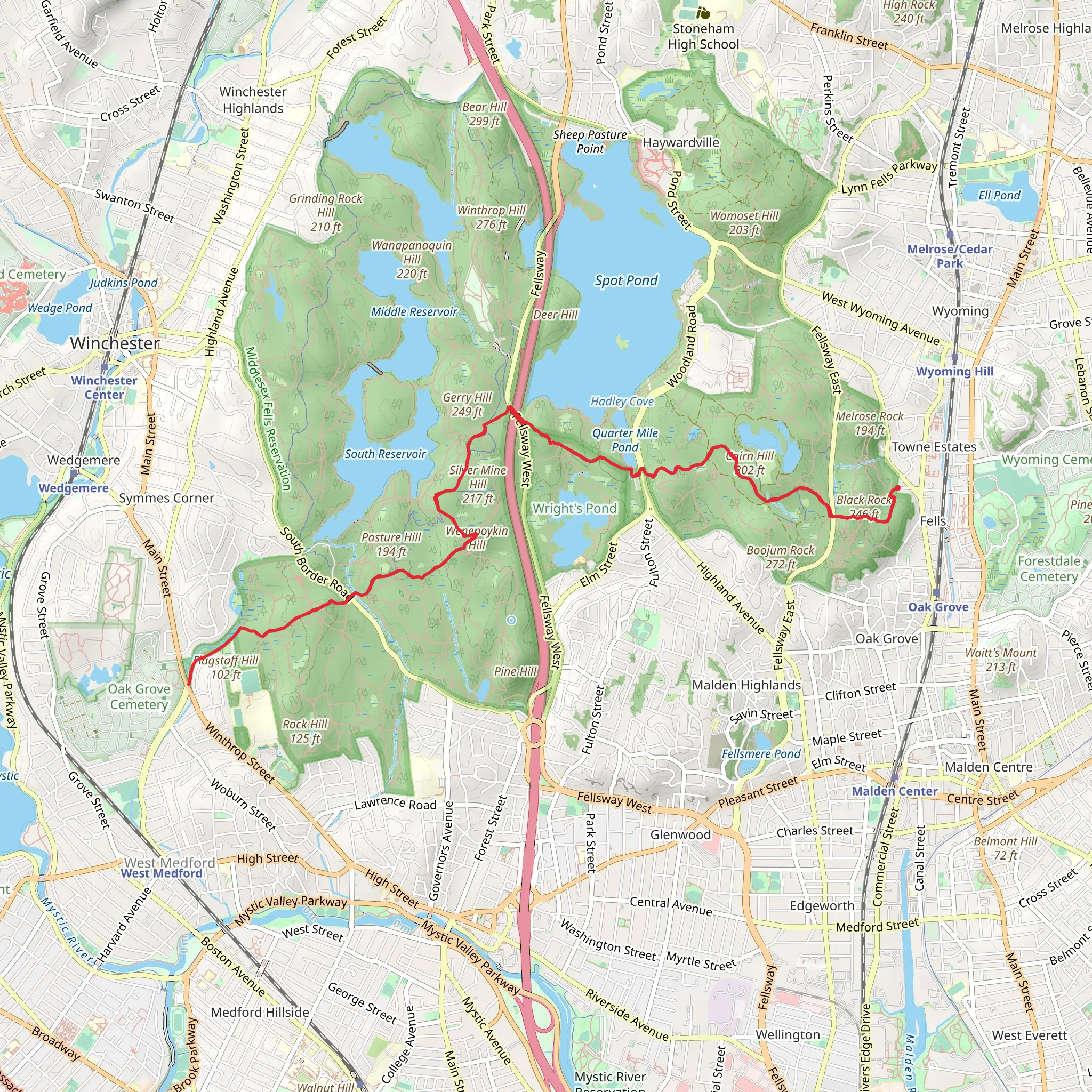 Cross Fells Trail mobile static map