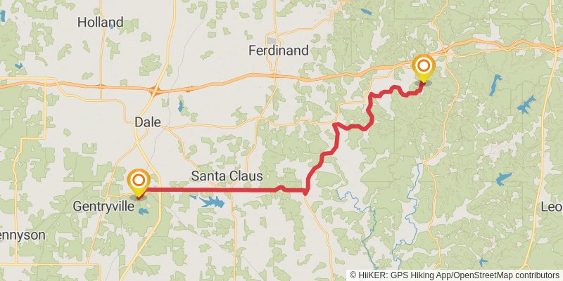 American Discovery Trail - South stage 13 Map