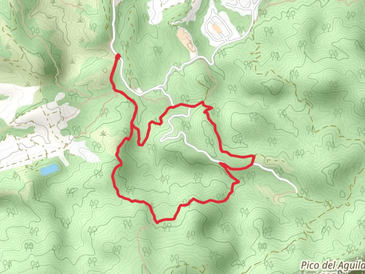 An image depicting the trail Path of the Vulture Caves (White Majal) PR MU 35 and its surrounding area.