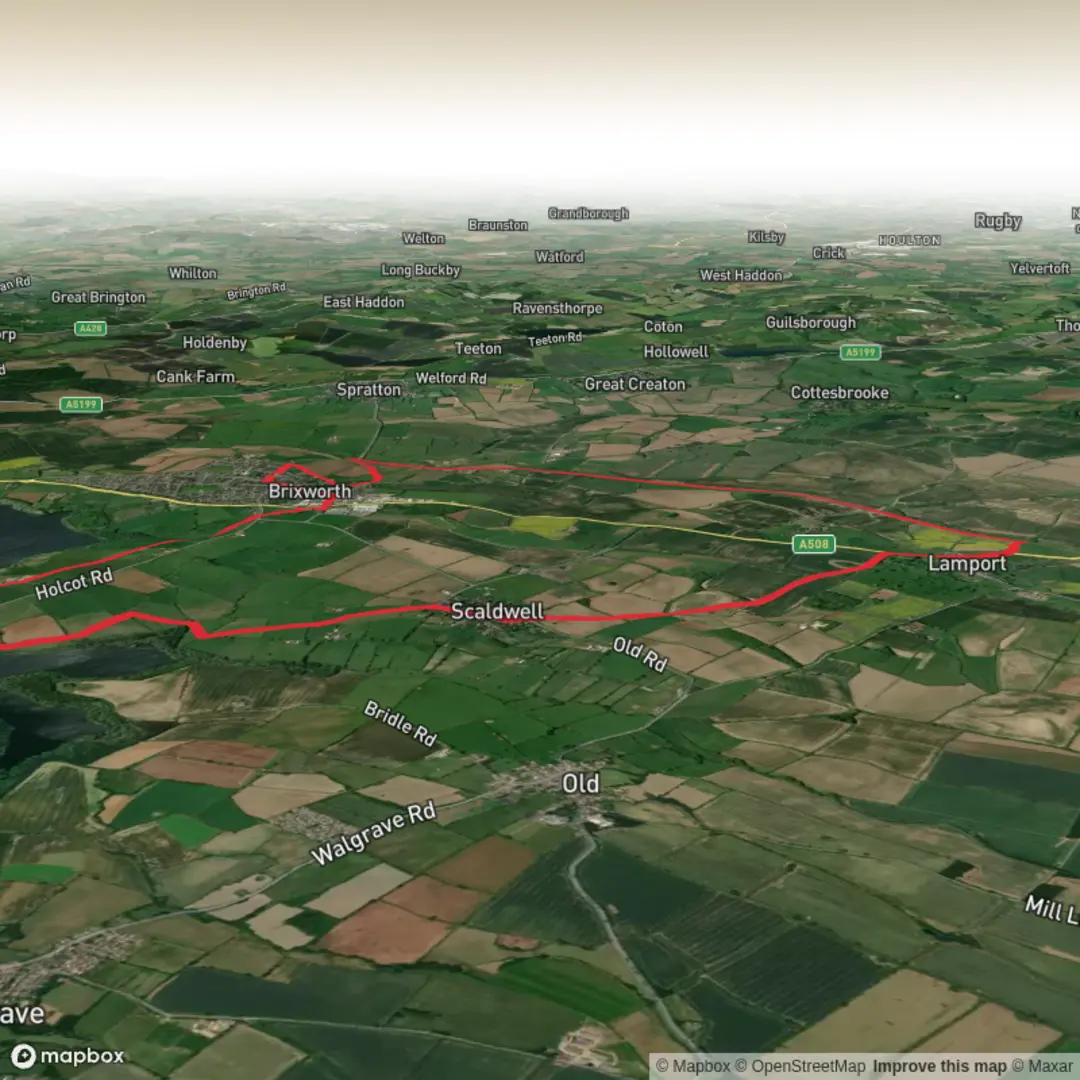 An image depicting the trail Pitsford Water and Lamport Loop and its surrounding area.