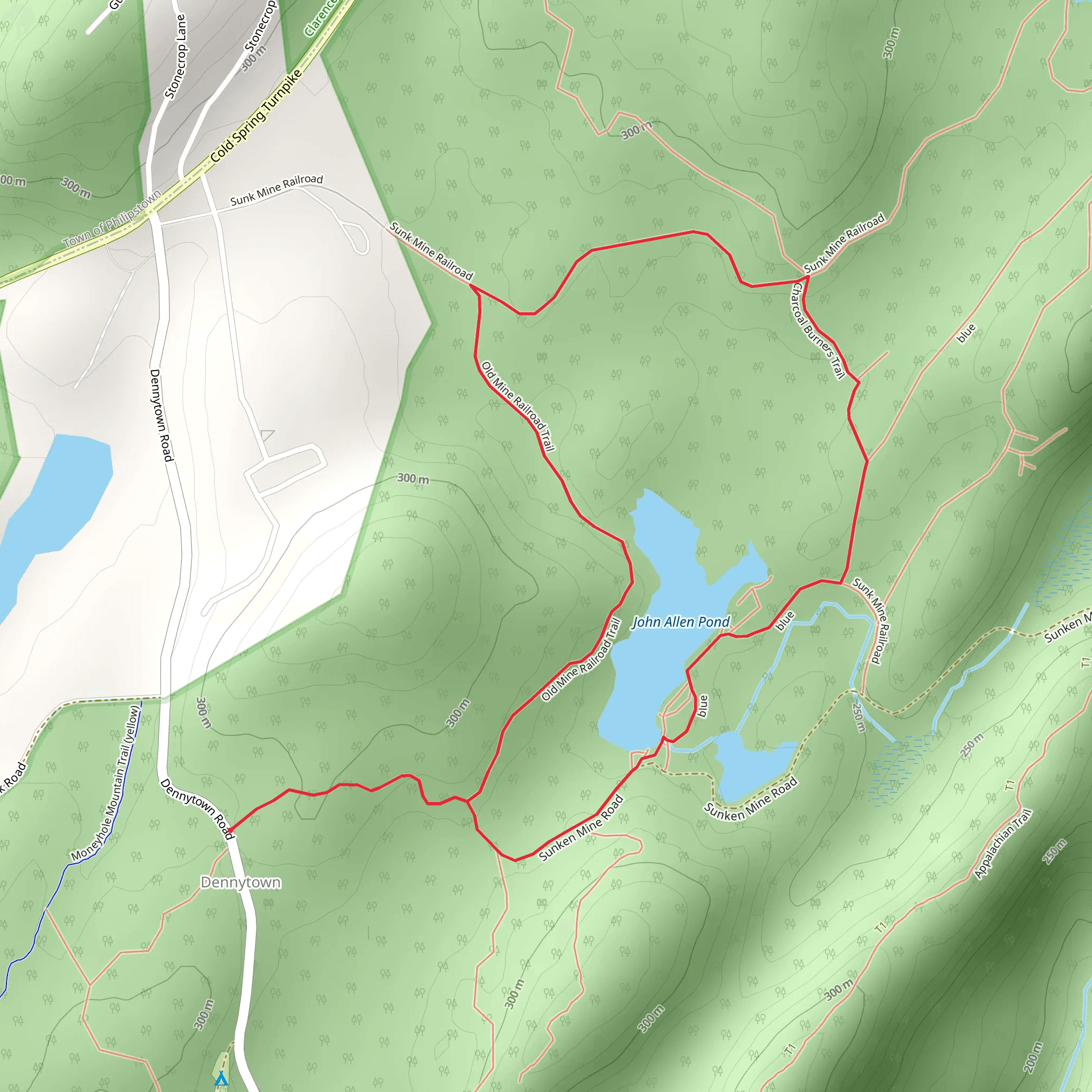 John Allen Pond Loop Trail mobile static map