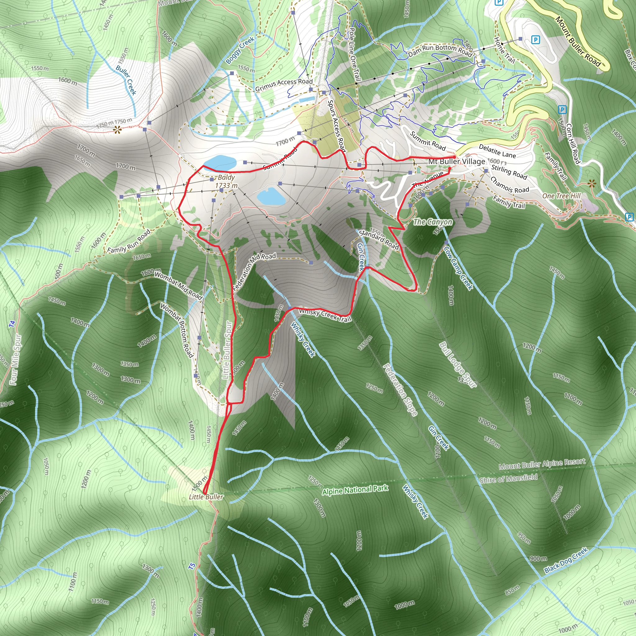 Little Mt Buller Trail mobile static map