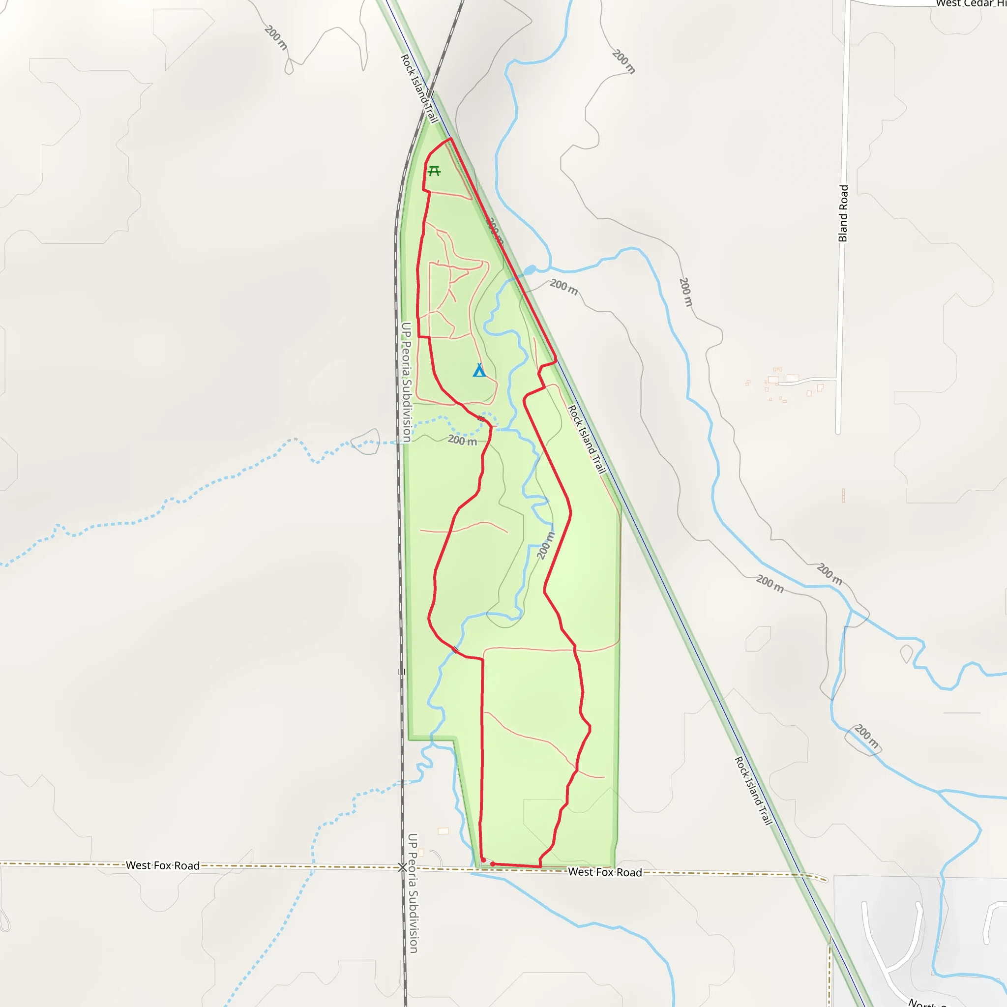 Kickapoo Creek Recreation Area Loop mobile static map