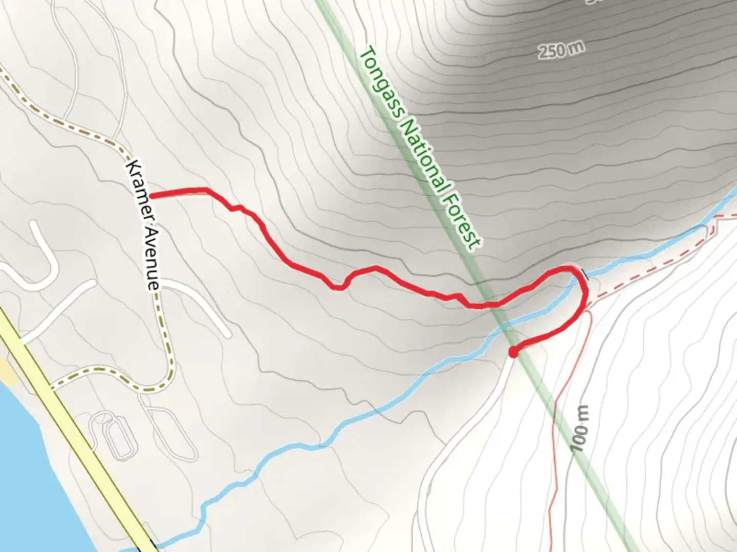 An image depicting the trail Sitka Cross Trail and its surrounding area.