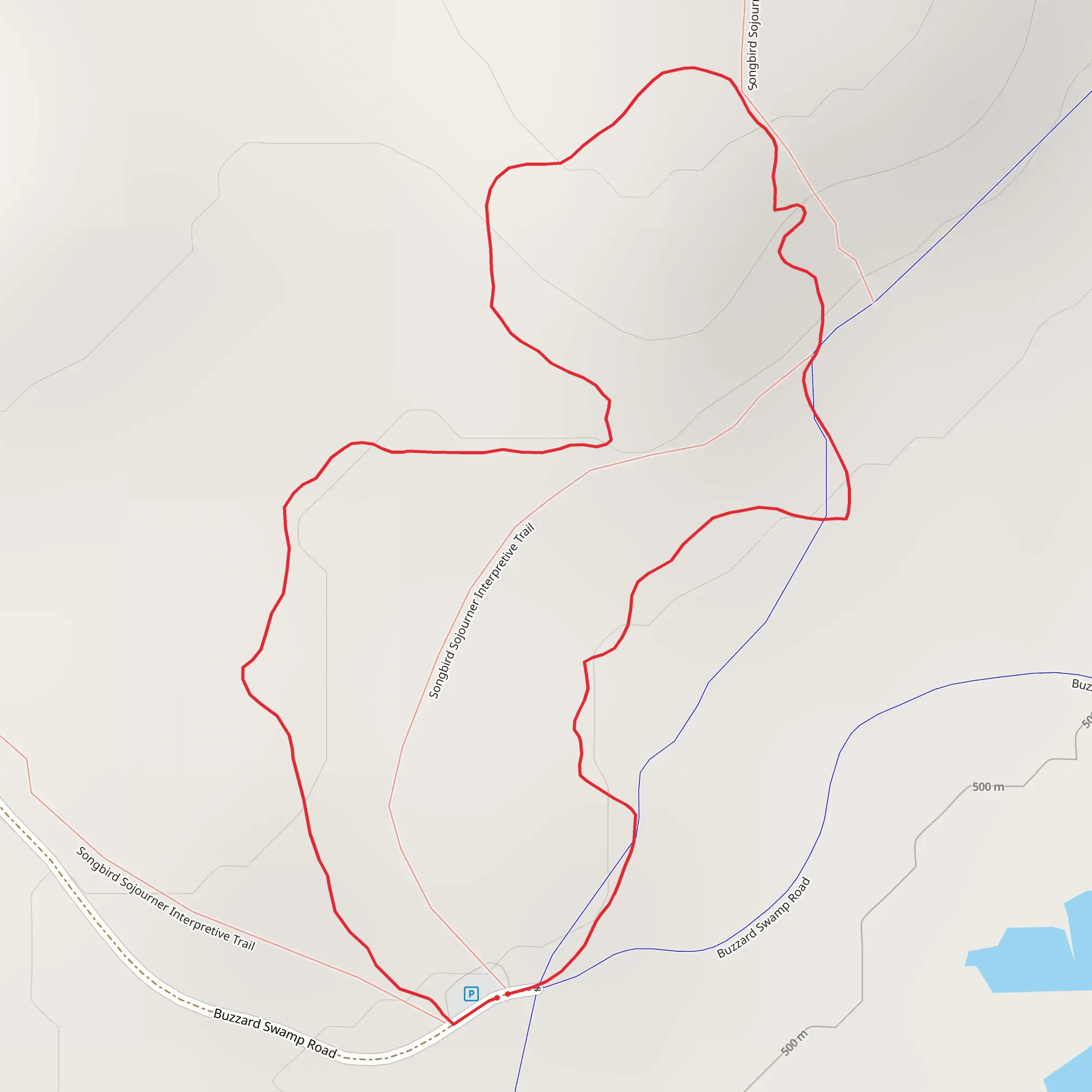 Songbird Sojourn Interpretive Trail mobile static map