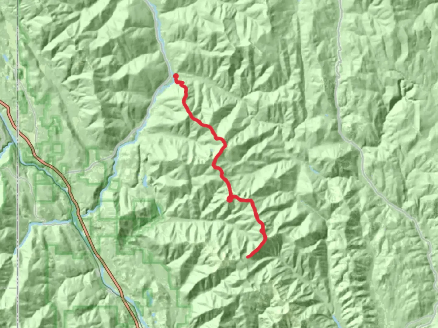 An image depicting the trail O'Brien Mountain via Skyline NRT- Skyline Ridge Trail and its surrounding area.