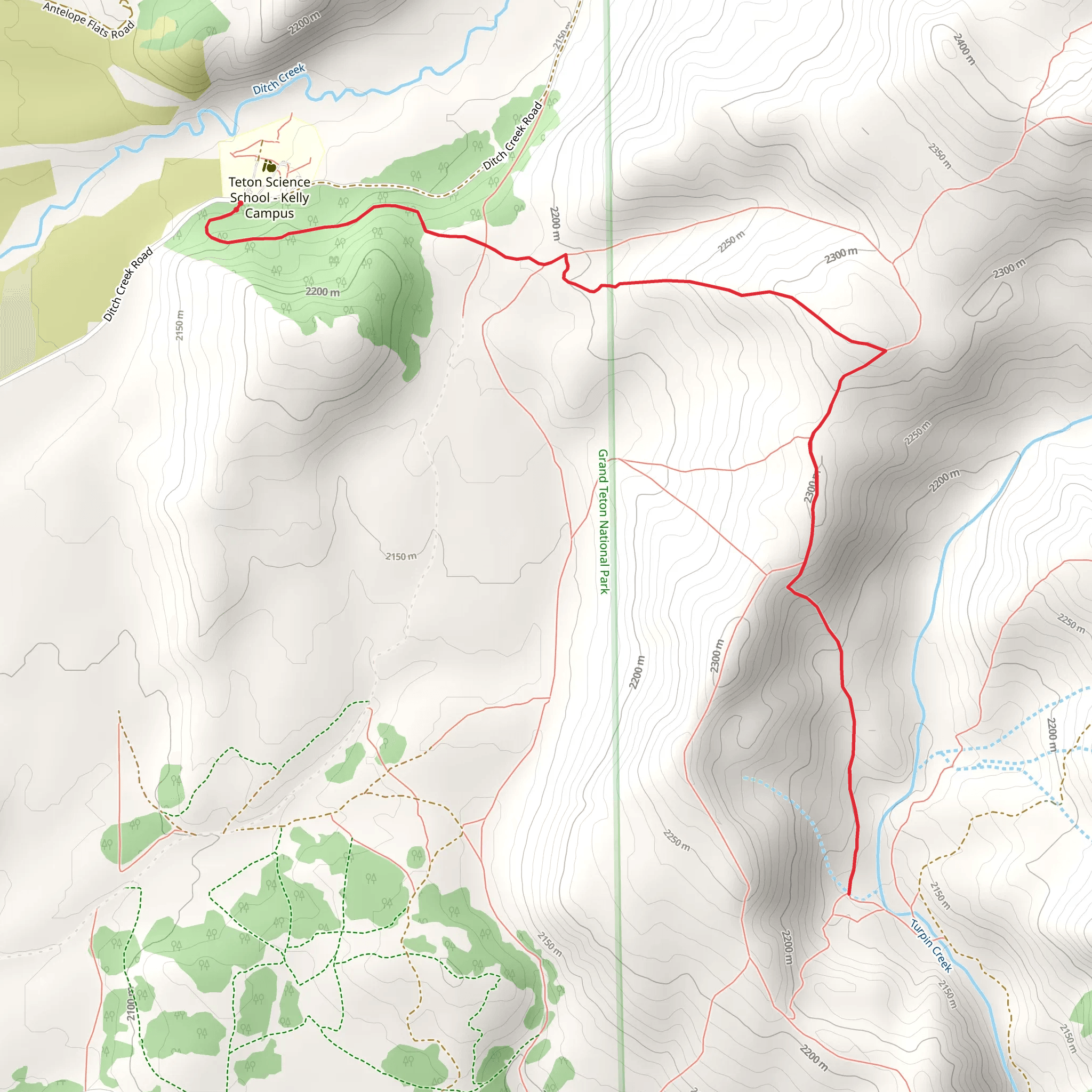 Turpin Creek Trail mobile static map