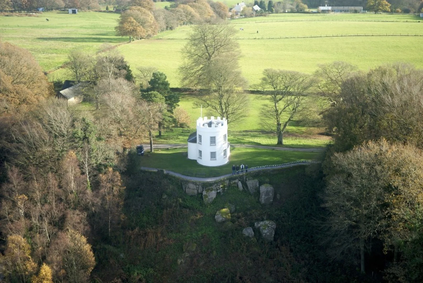 An image depicting the trail The Kymin Loop and its surrounding area.