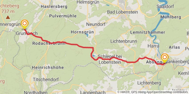 Rennsteig stage 9 Map