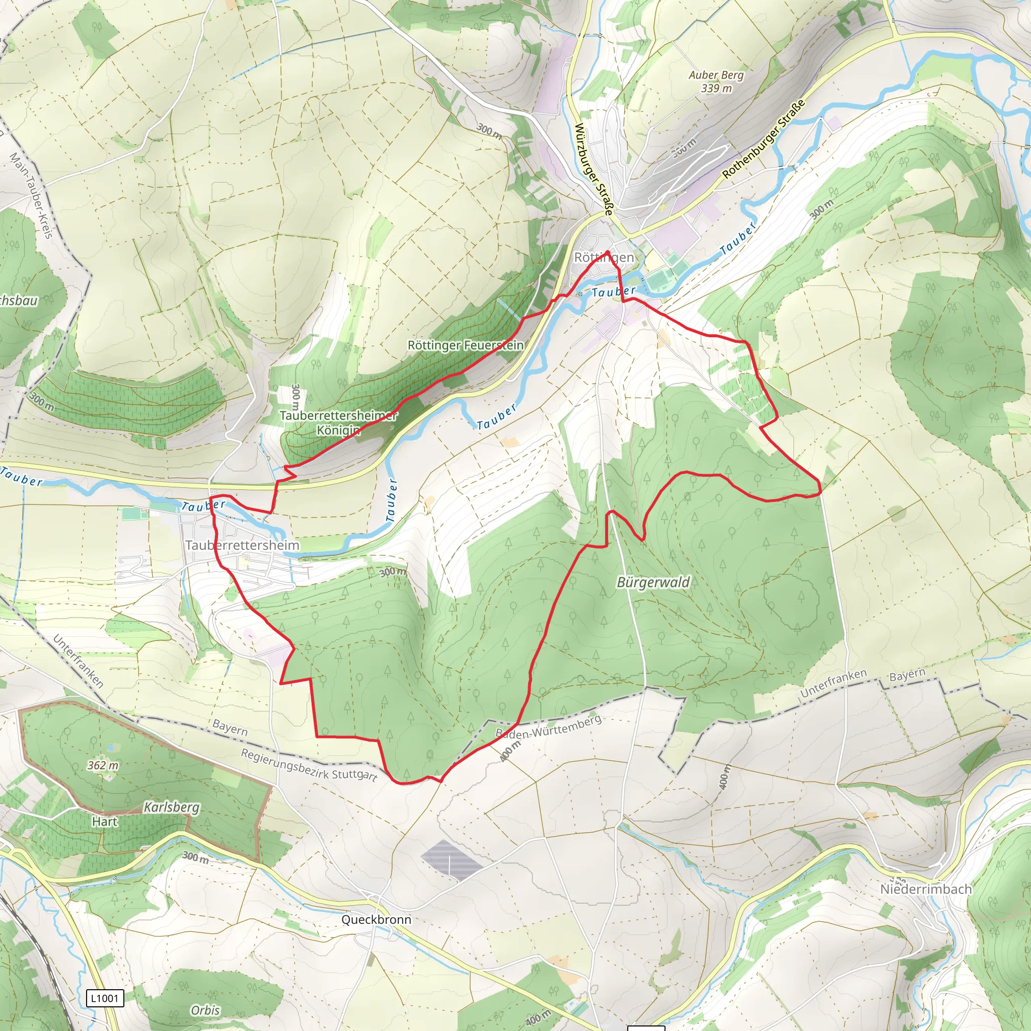 Wuertt Weinwanderweg and Steinweg mobile static map