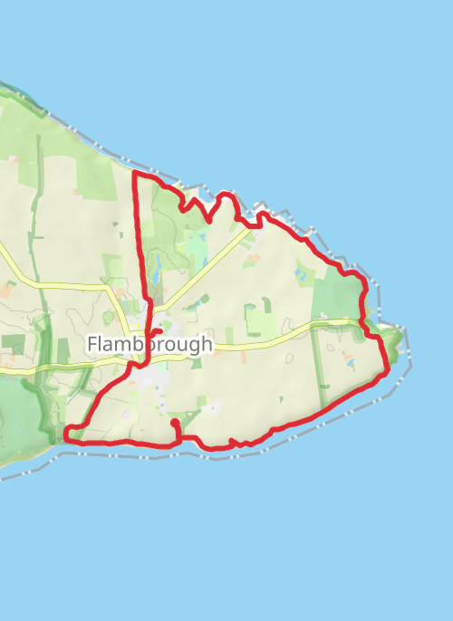Hike on Flamborough Head from Flamborough mobile static map
