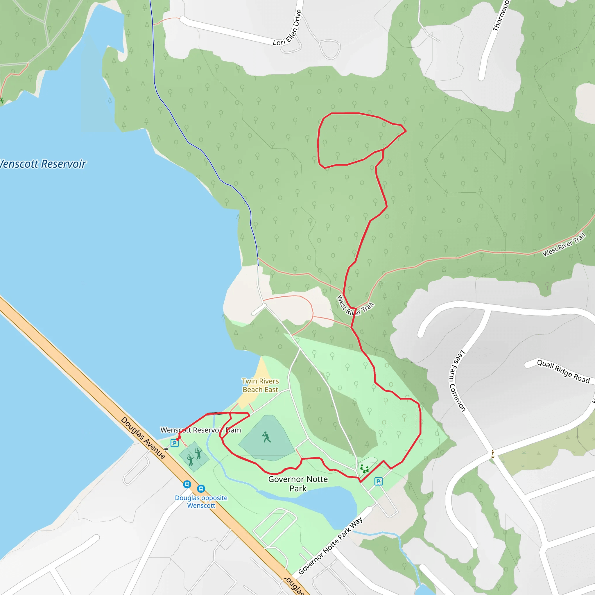 Governor Notte Park Loop mobile static map